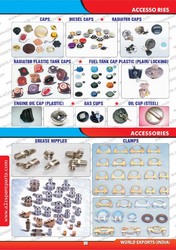 Accessories Diesel Cap Grease Nipples Clamps Manufacturer Supplier Wholesale Exporter Importer Buyer Trader Retailer in Delhi Delhi India